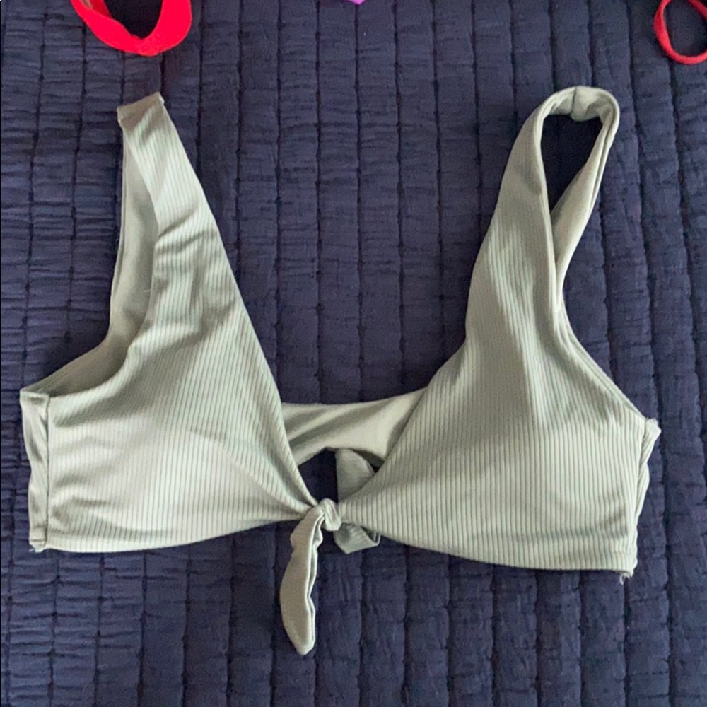 No boundaries green bikini top